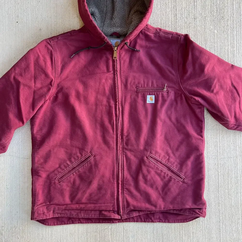 Carhartt WOMENS WJ141 pink hooded work wear jacket